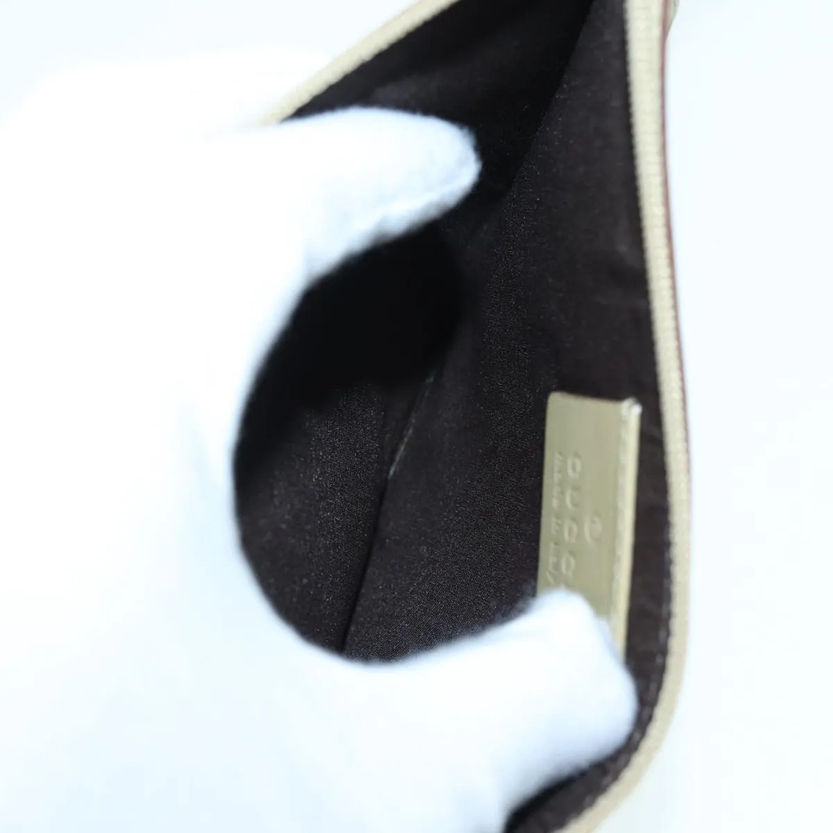 GUCCI GG Canvas Shoulder Bag Beige 90644  87426