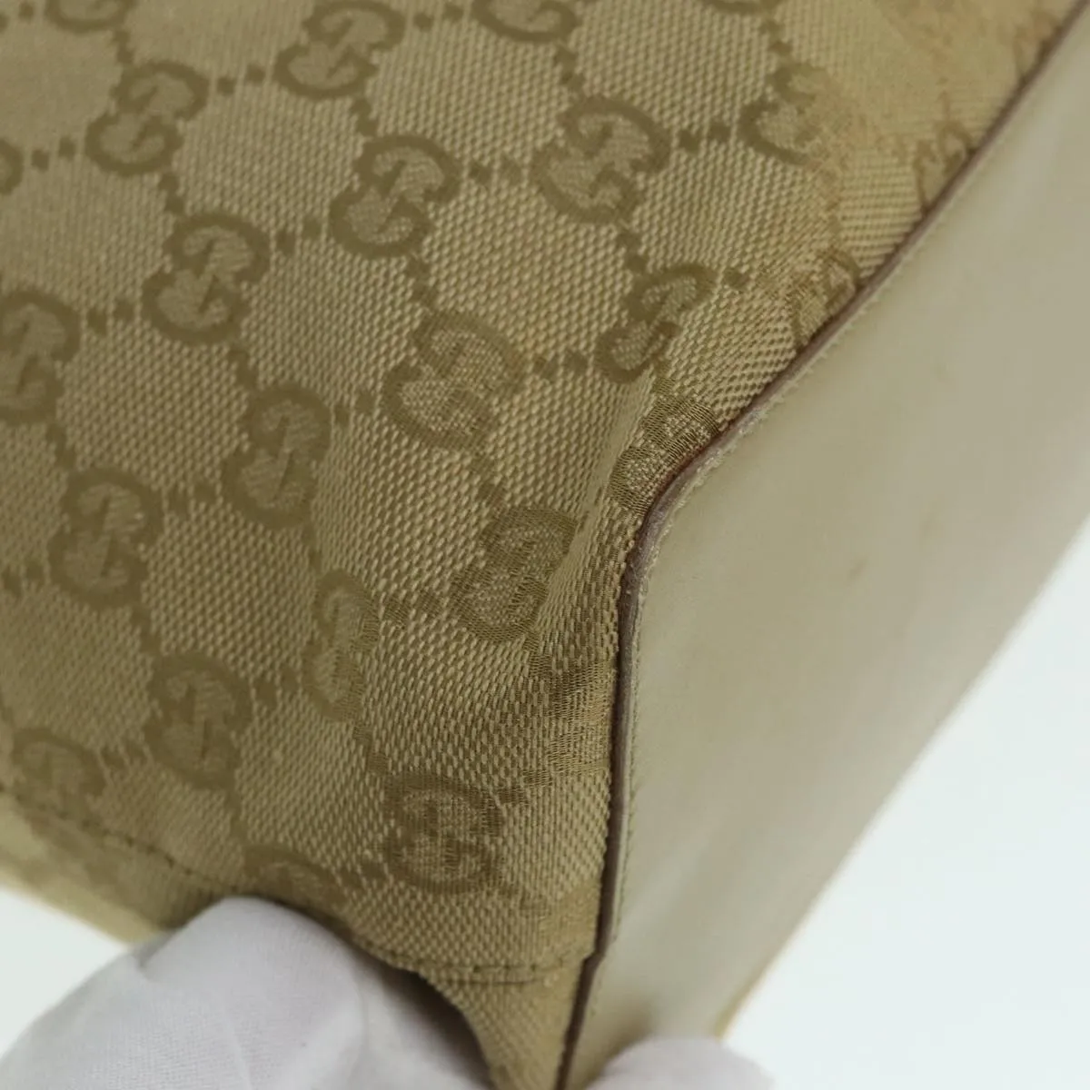 GUCCI GG Canvas Shoulder Bag Beige 90644  87426