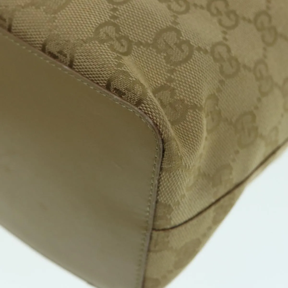 GUCCI GG Canvas Shoulder Bag Beige 90644  87426