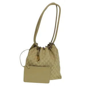 GUCCI GG Canvas Shoulder Bag Beige 90644  87426