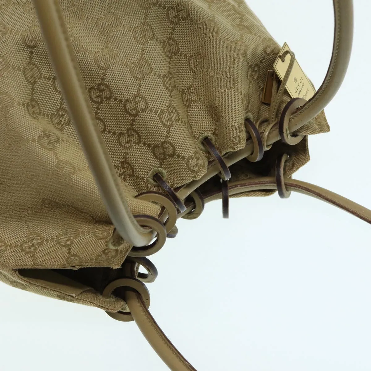 GUCCI GG Canvas Shoulder Bag Beige 90644  87426