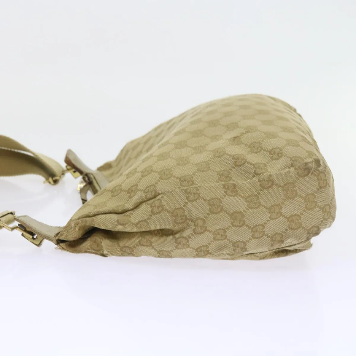 GUCCI GG Canvas Shoulder Bag Beige 90762  58417