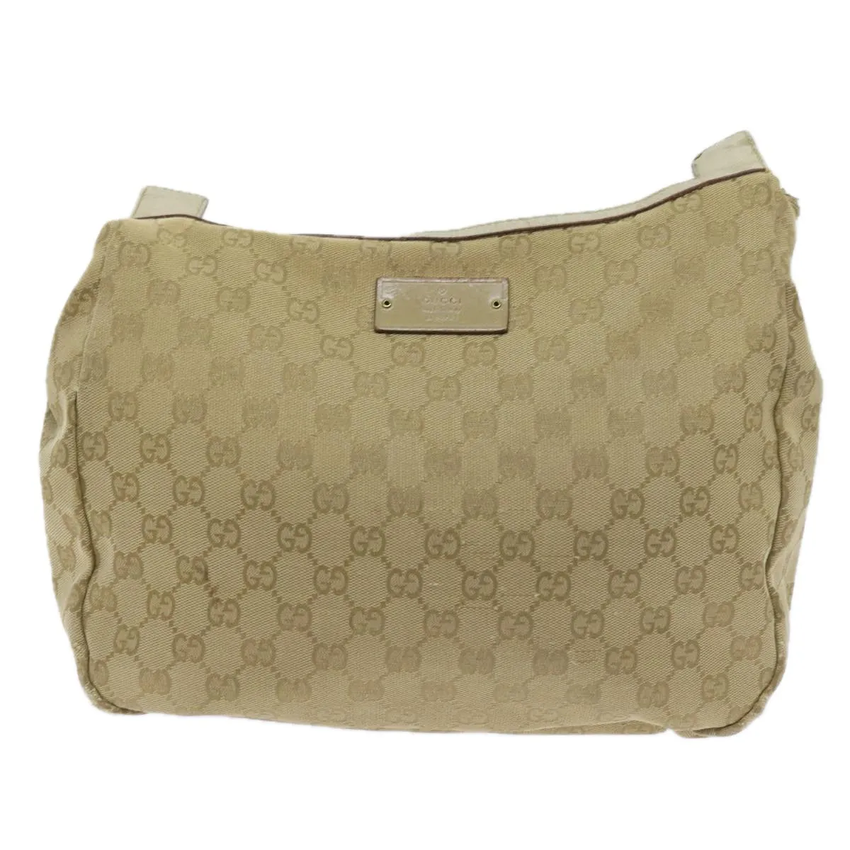 GUCCI GG Canvas Shoulder Bag Beige 90762  58417