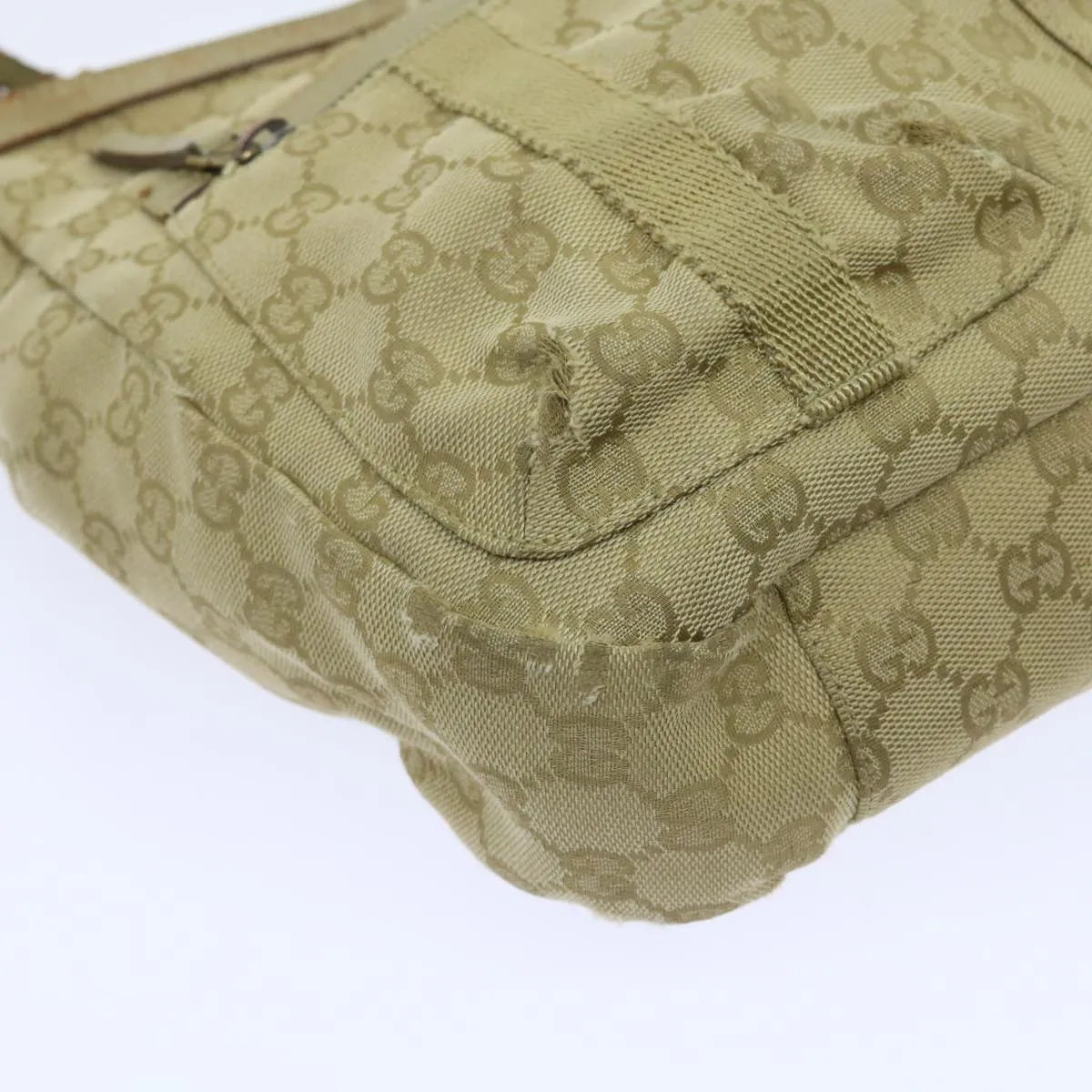 GUCCI GG Canvas Shoulder Bag Beige 90762  58417