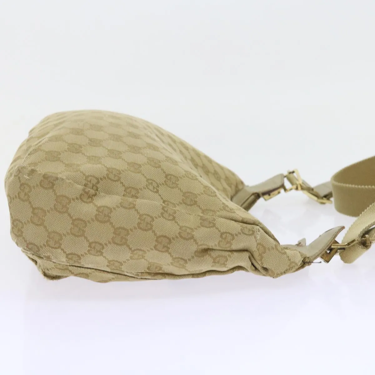 GUCCI GG Canvas Shoulder Bag Beige 90762  58417