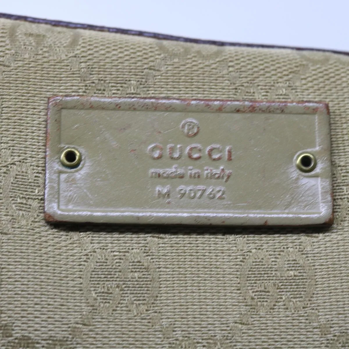 GUCCI GG Canvas Shoulder Bag Beige 90762  58417