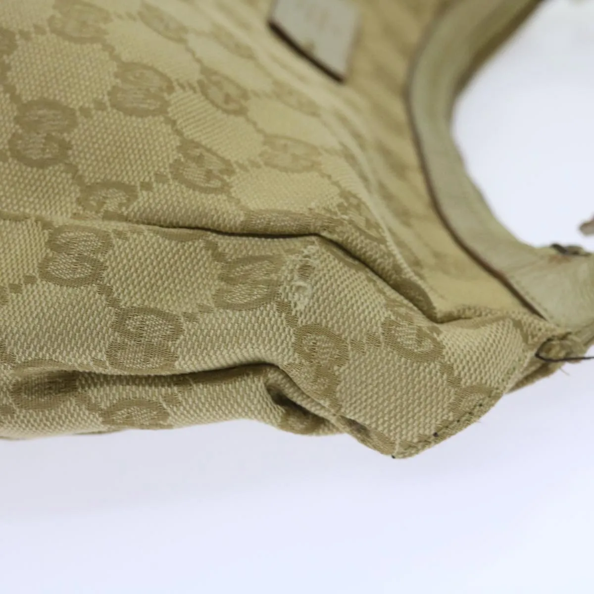 GUCCI GG Canvas Shoulder Bag Beige 90762  58417