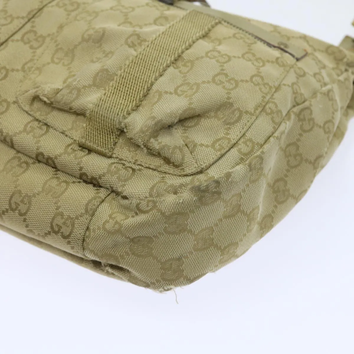 GUCCI GG Canvas Shoulder Bag Beige 90762  58417