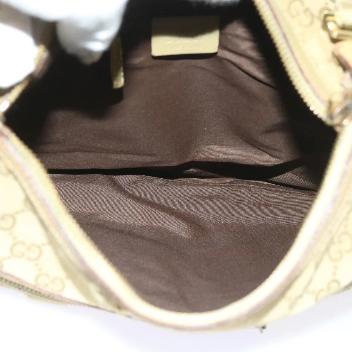 GUCCI GG Canvas Shoulder Bag Beige 90762  58417