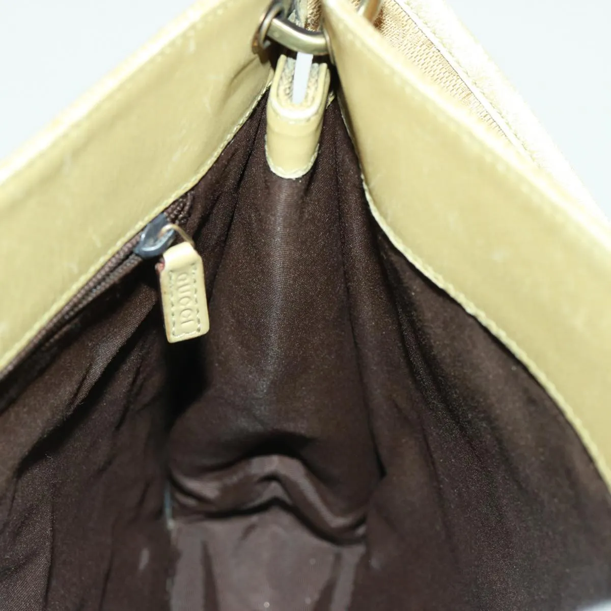 GUCCI GG Canvas Shoulder Bag Beige 91762  79100
