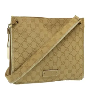 GUCCI GG Canvas Shoulder Bag Beige 91762  79100