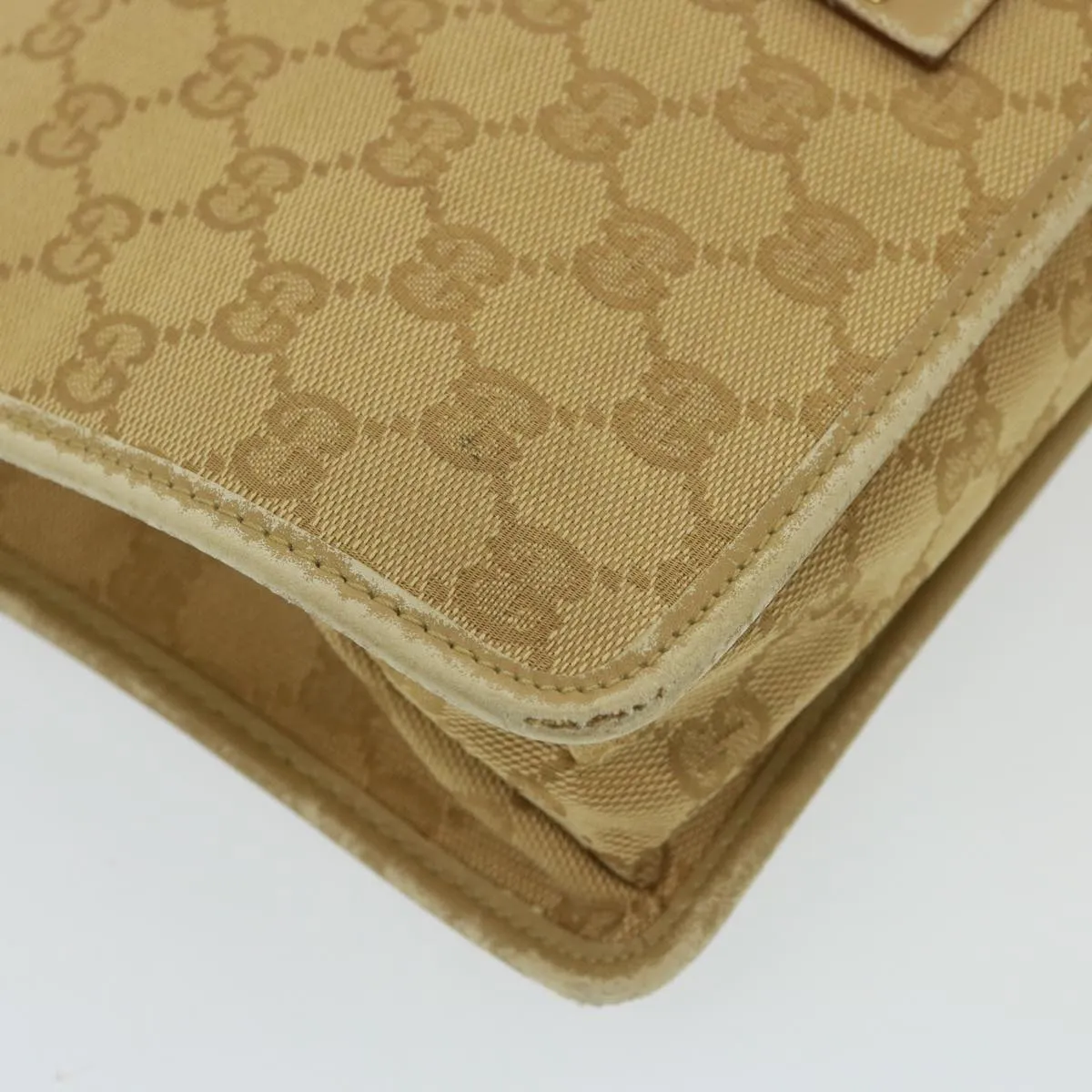 GUCCI GG Canvas Shoulder Bag Beige 91762  79100