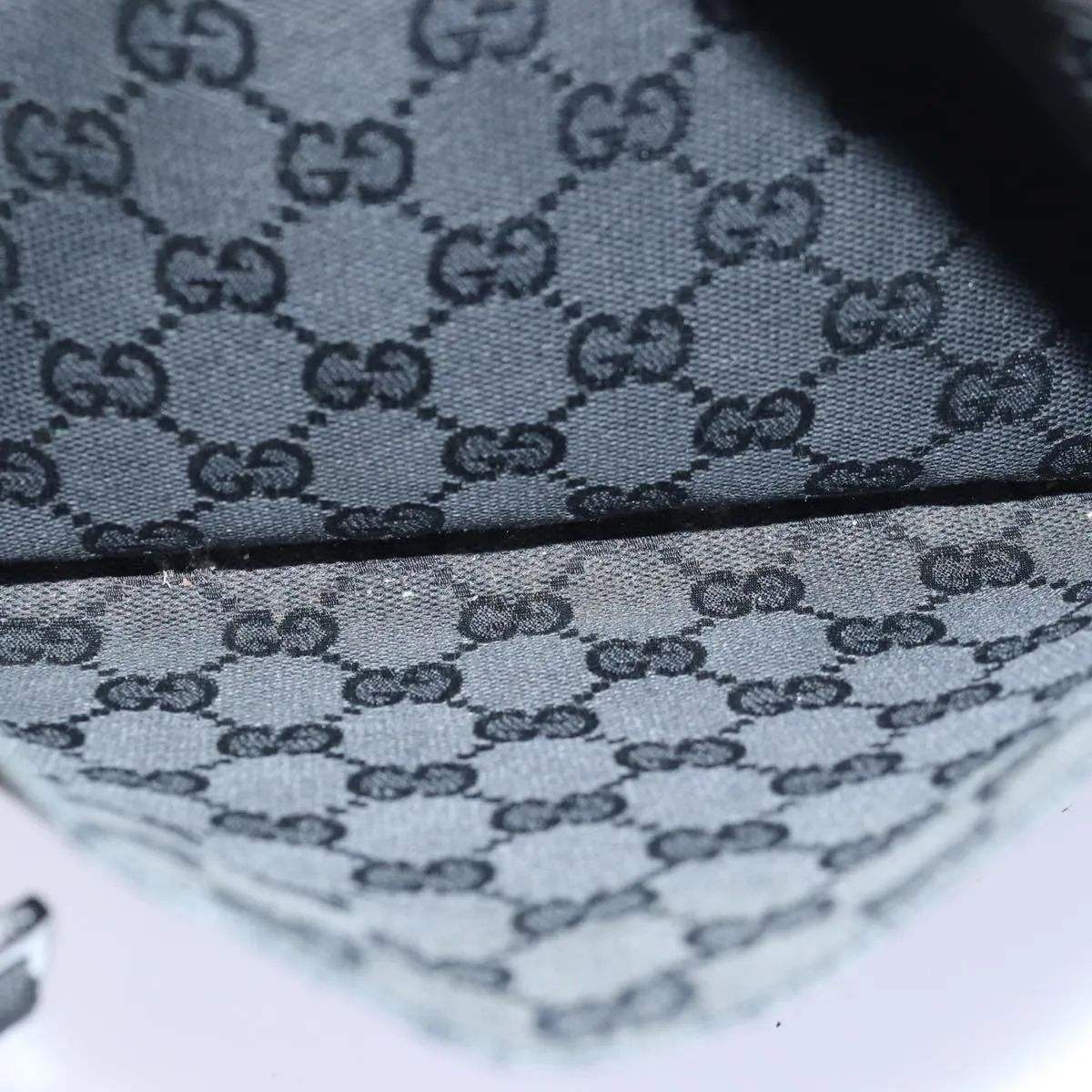 GUCCI GG Canvas Shoulder Bag Black 27639  78640