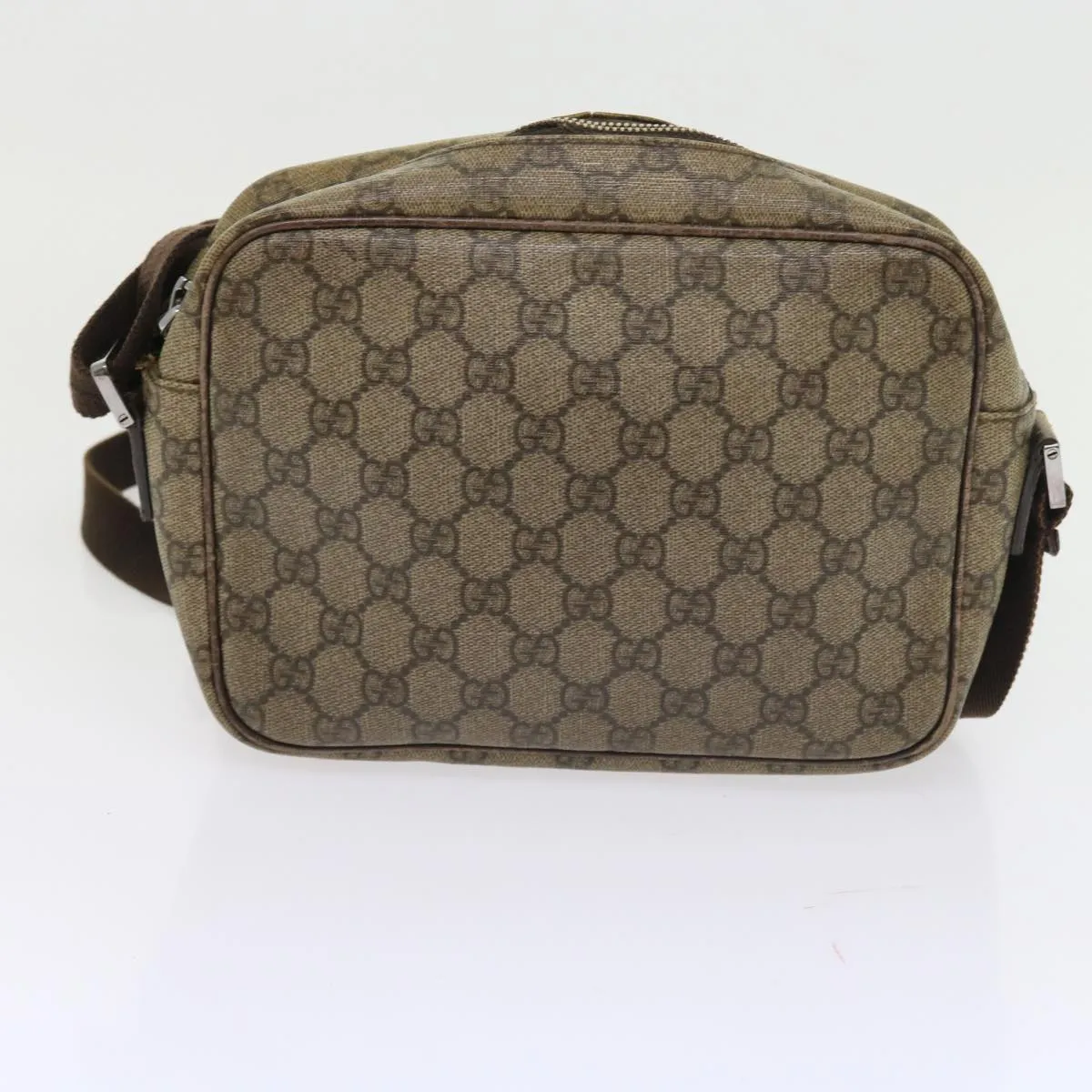 GUCCI GG Canvas Shoulder Bag Canvas PVC Leather 2Set Black Beige  55036