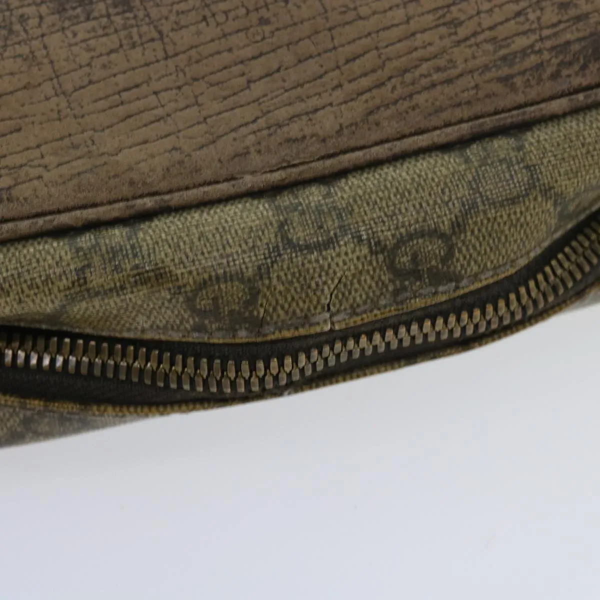 GUCCI GG Canvas Shoulder Bag Canvas PVC Leather 2Set Black Beige  55036