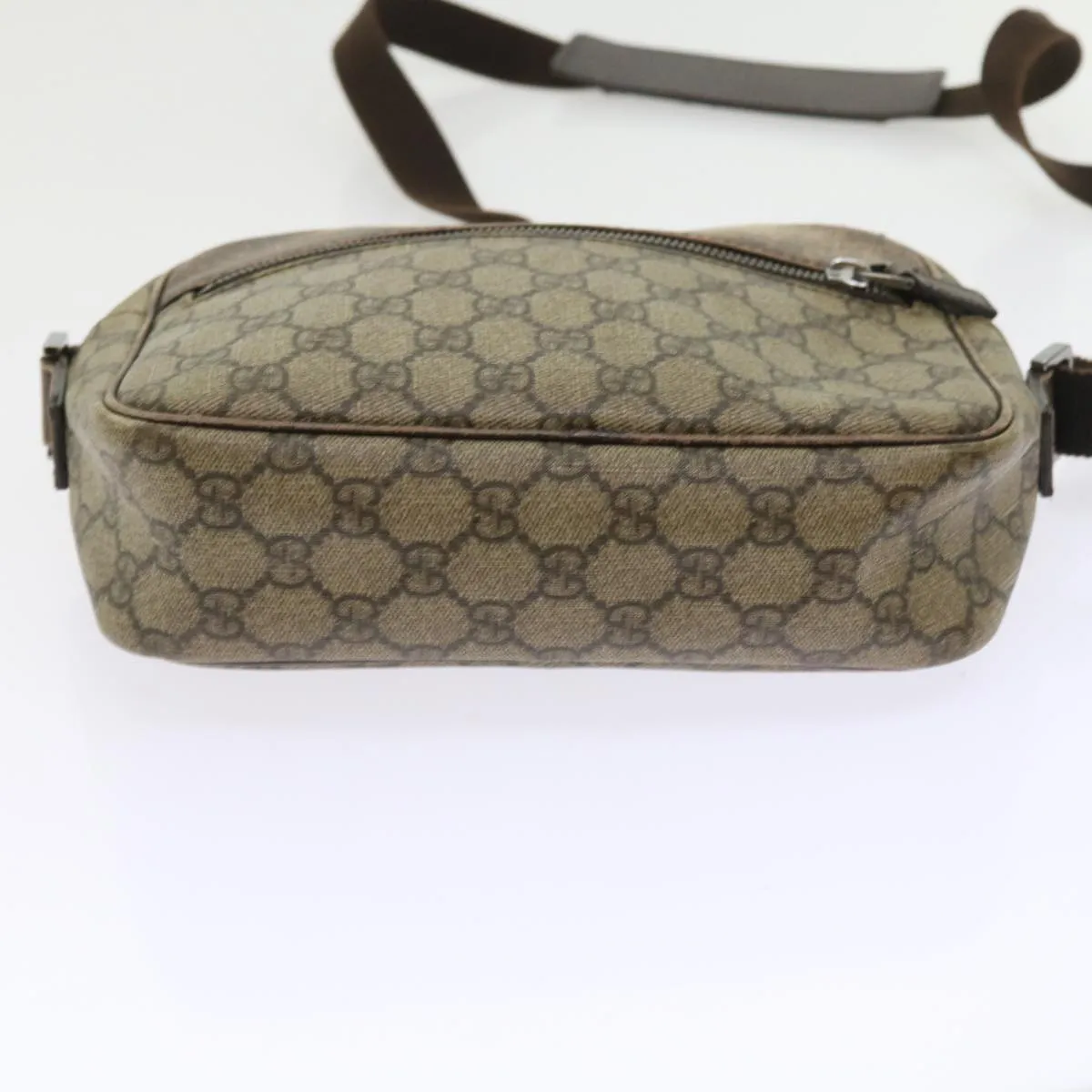 GUCCI GG Canvas Shoulder Bag Canvas PVC Leather 2Set Black Beige  55036
