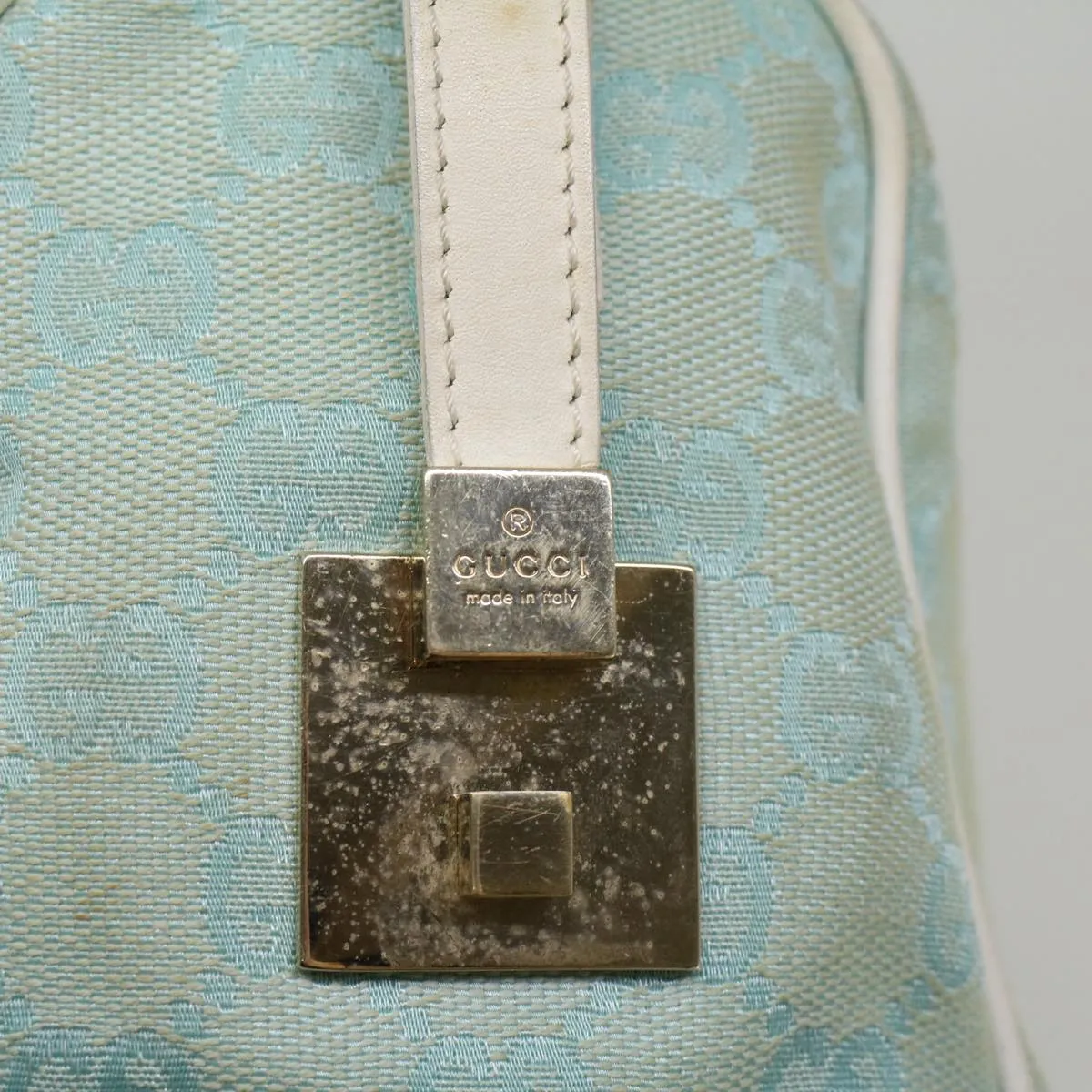 GUCCI GG Canvas Shoulder Bag Light Blue 000 0851 3754  bs9545