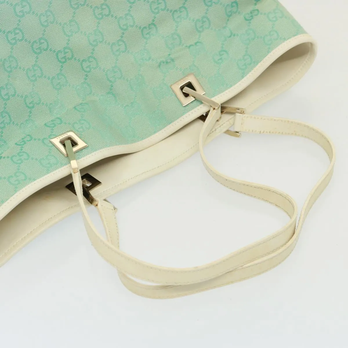 GUCCI GG Canvas Shoulder Bag Light Blue 002 1098  79099