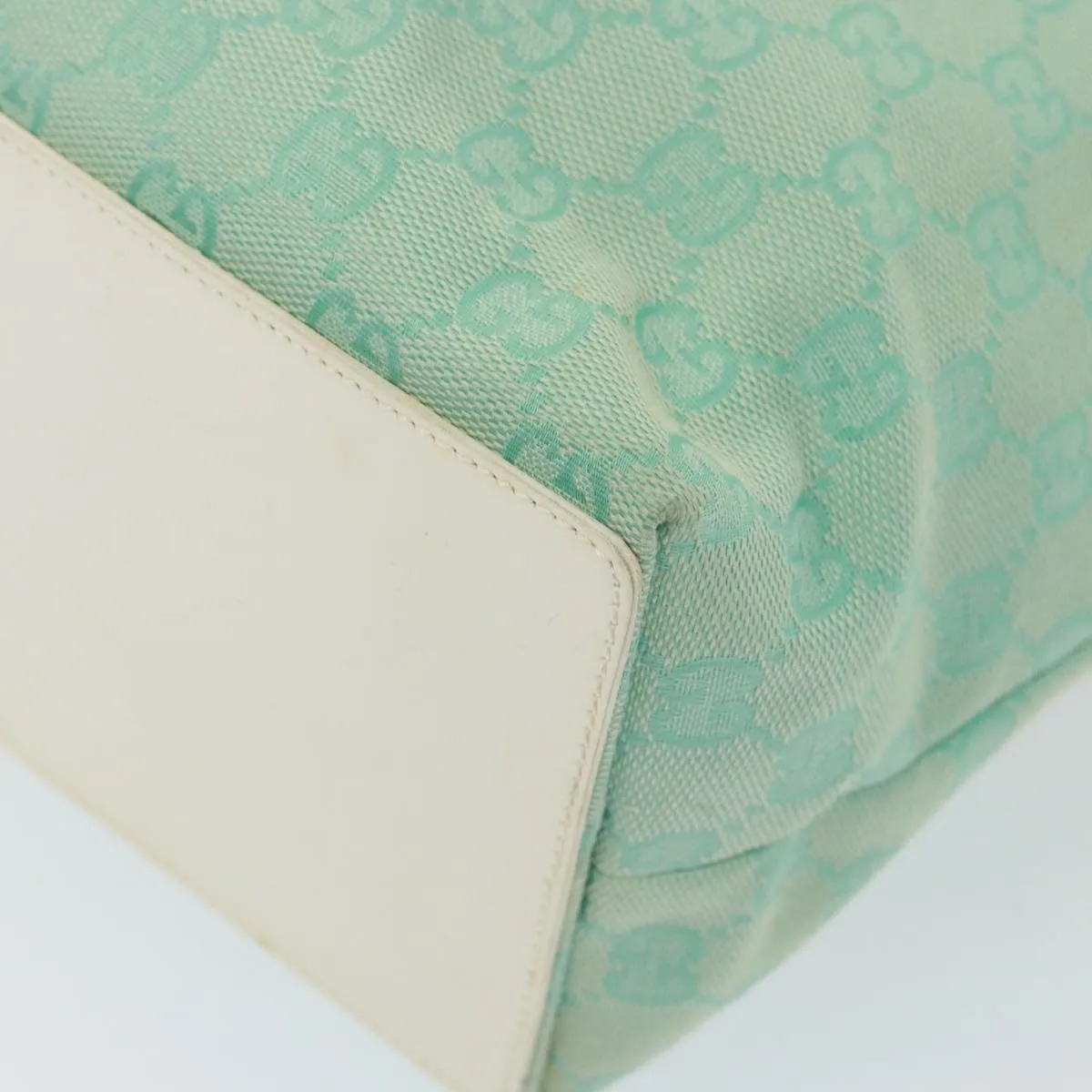 GUCCI GG Canvas Shoulder Bag Light Blue 002 1098  79099