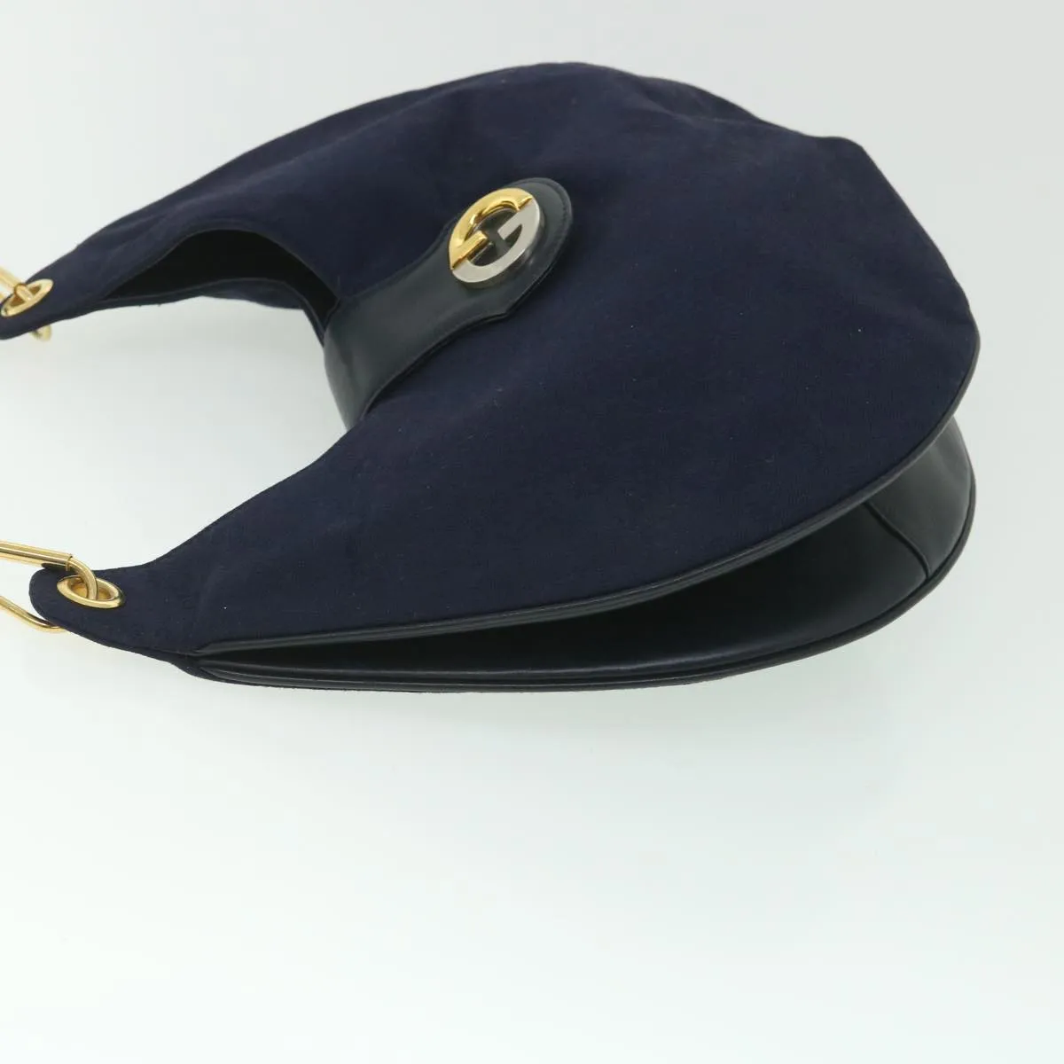 GUCCI GG Canvas Shoulder Bag Navy  56776