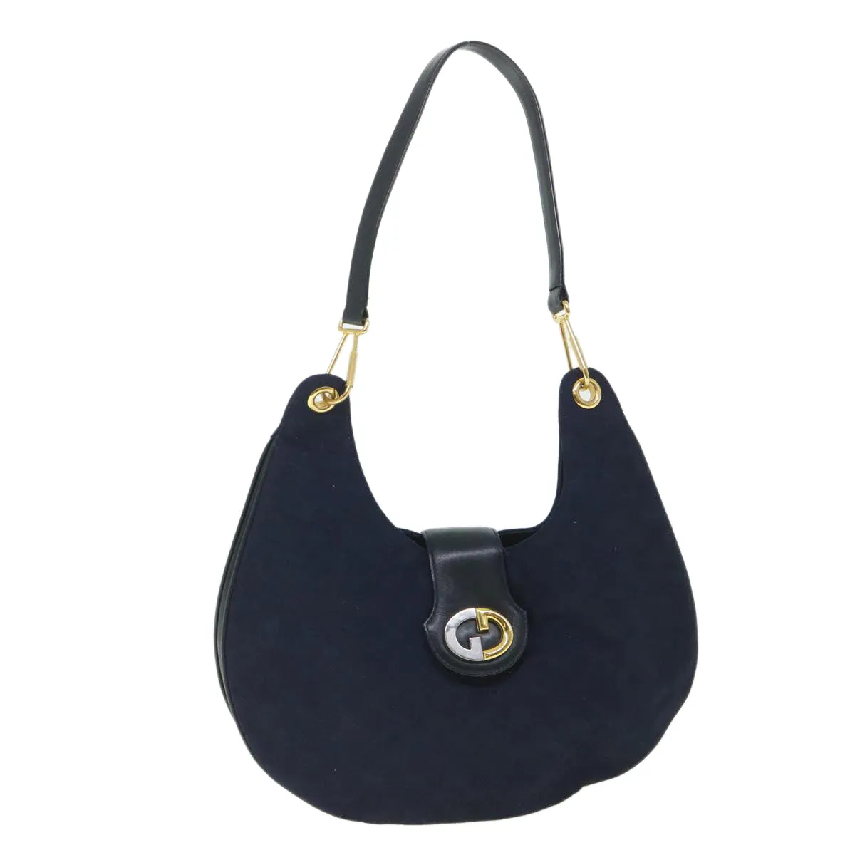 GUCCI GG Canvas Shoulder Bag Navy  56776