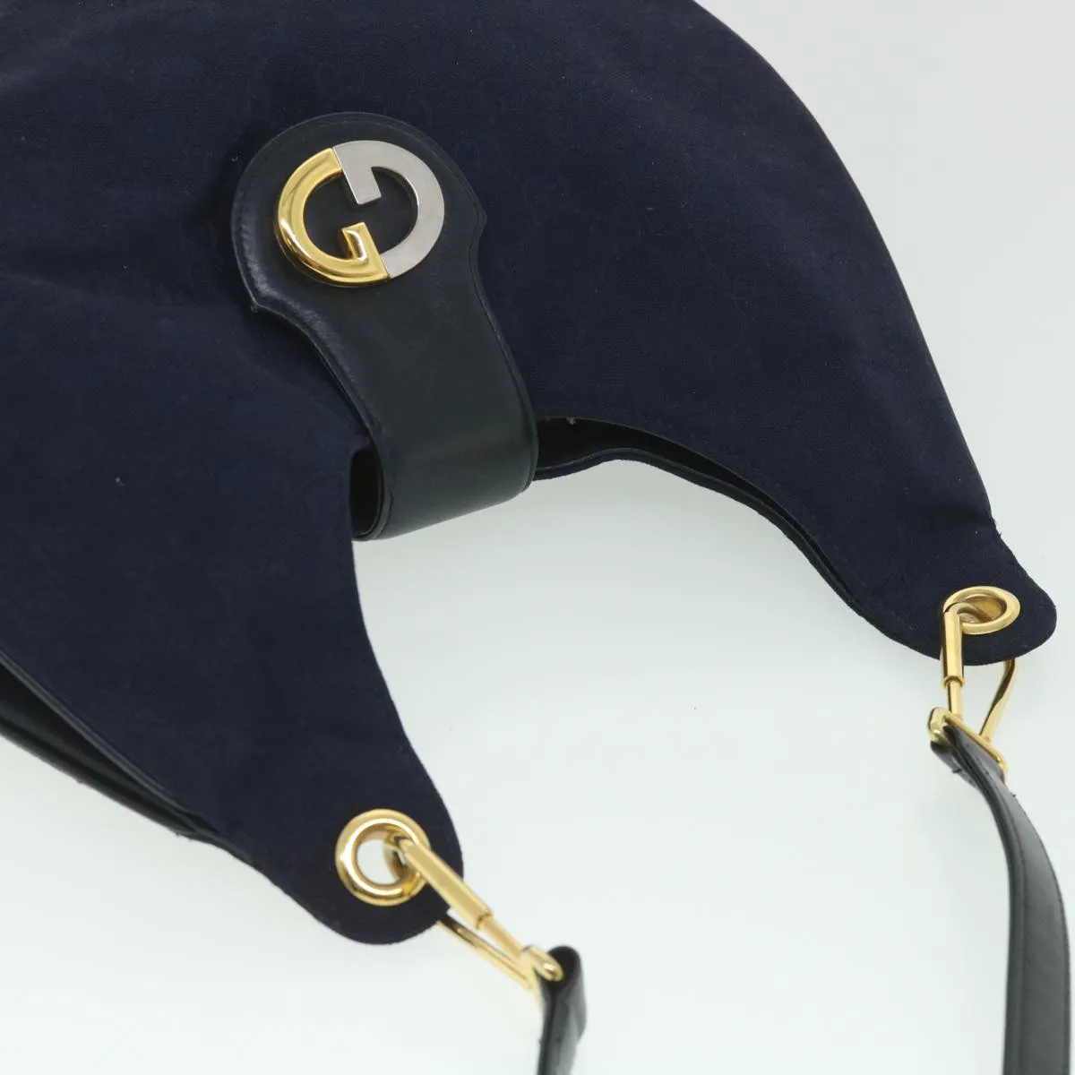 GUCCI GG Canvas Shoulder Bag Navy  56776