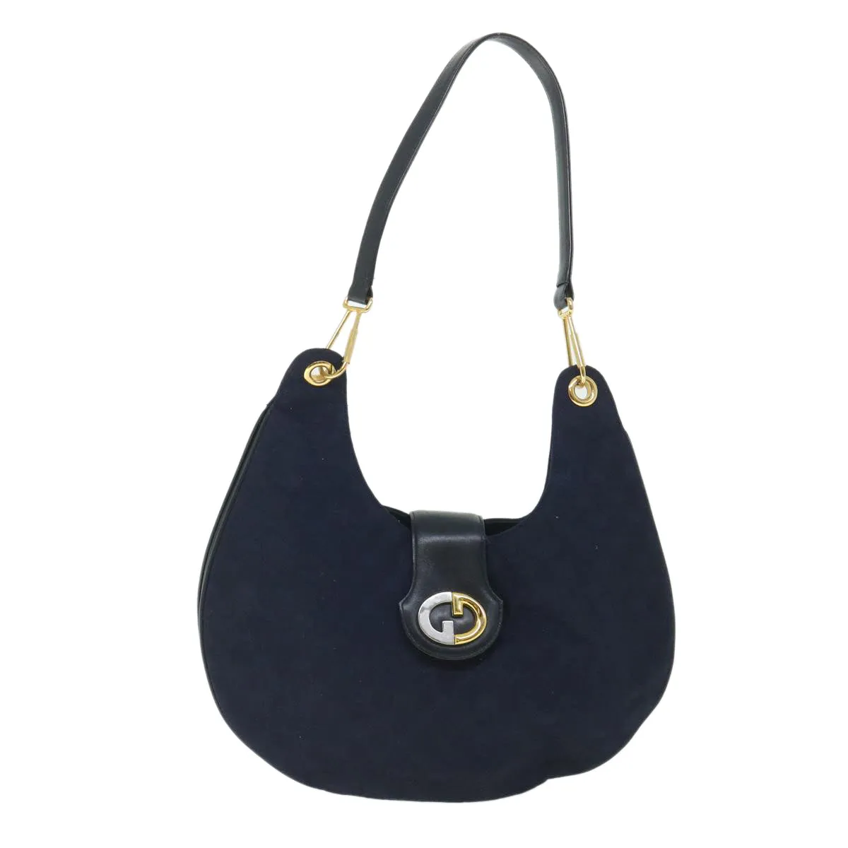GUCCI GG Canvas Shoulder Bag Navy  56776