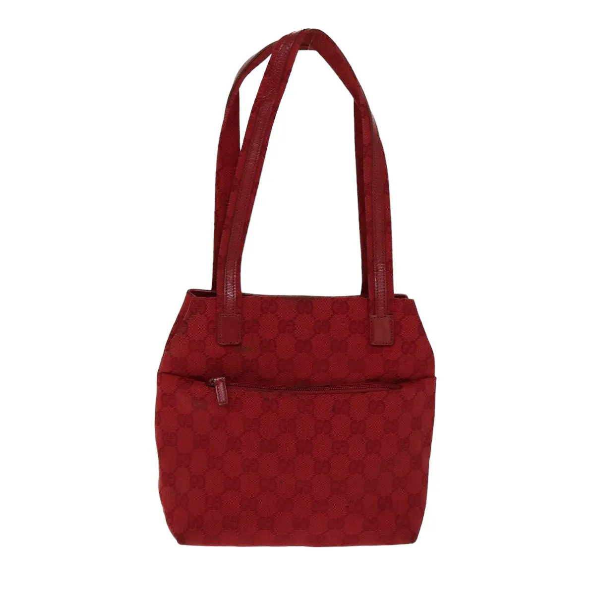Gucci Gg Canvas Shoulder Bag Red
