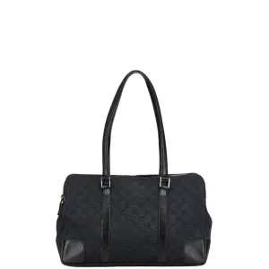 Gucci GG Canvas Tote Shoulder Bag Black