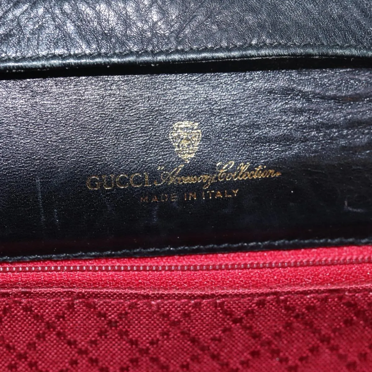 GUCCI GG Canvas Web Sherry Line Shoulder Bag Black Red Green  13149