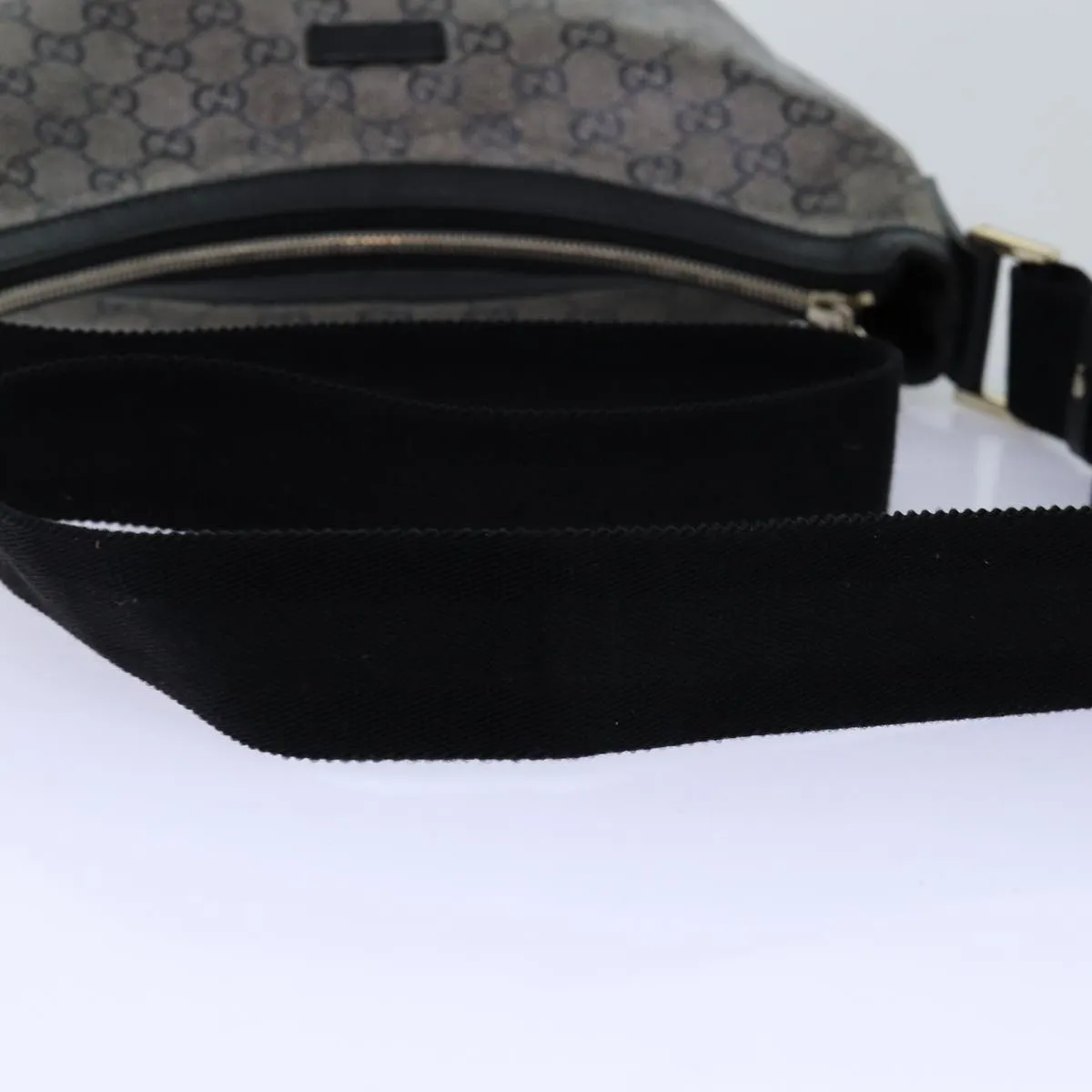 GUCCI GG crystal Shoulder Bag PVC Leather Black 181092 1669  ki4485