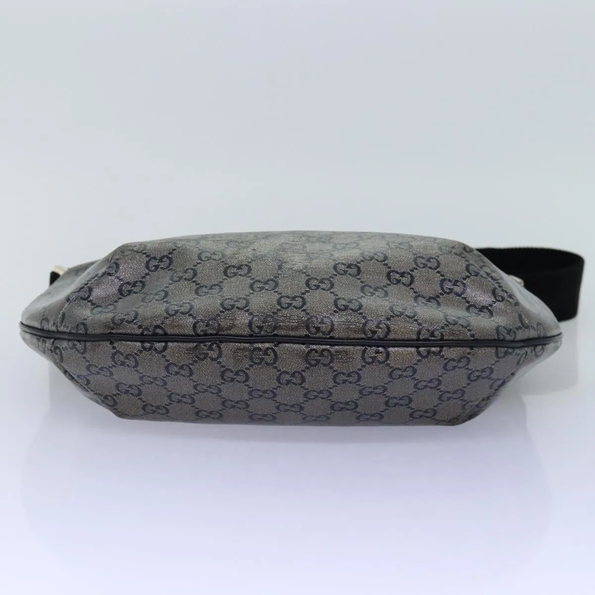 GUCCI GG crystal Shoulder Bag PVC Leather Black 181092 1669  ki4485