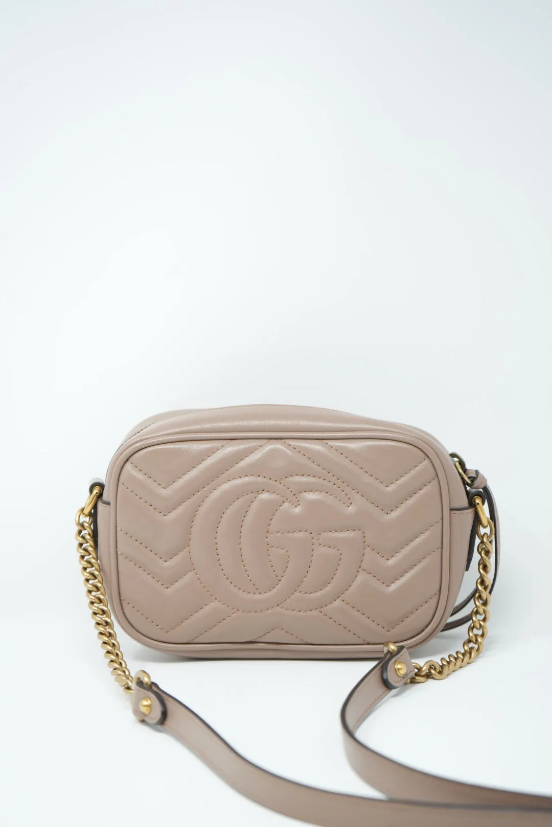 Gucci GG Marmont Mini Camera Shoulder Bag Beige