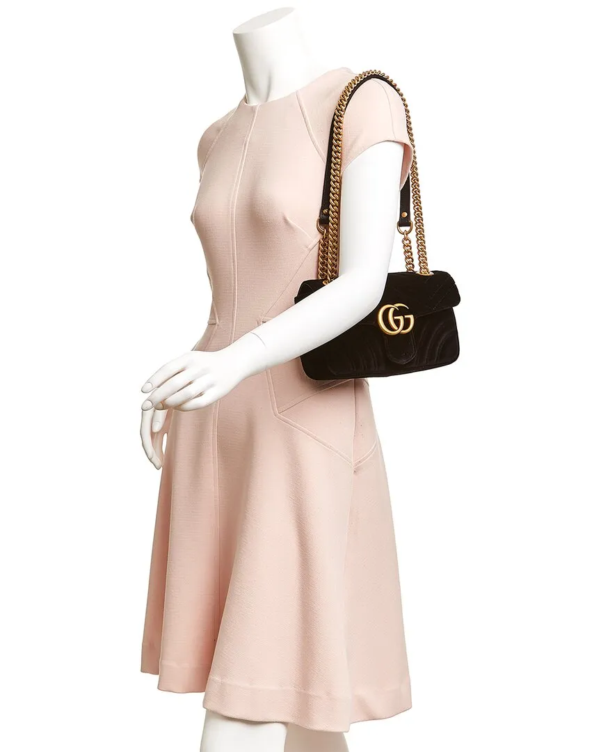 Gucci GG Marmont Mini Velvet Shoulder Bag
