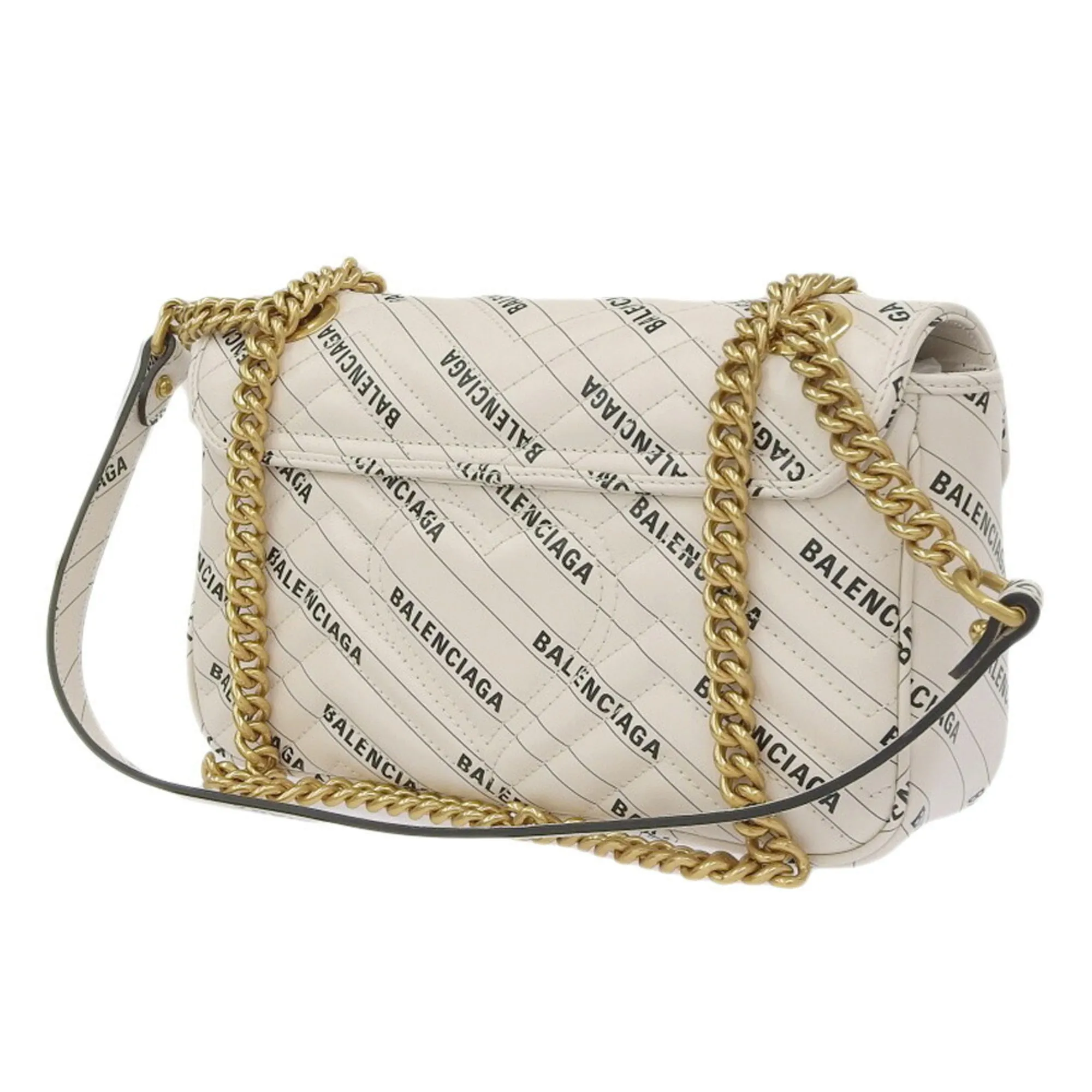 Gucci Gg Marmont Off-  Leather Shoulder Bag (Pre-Owned)