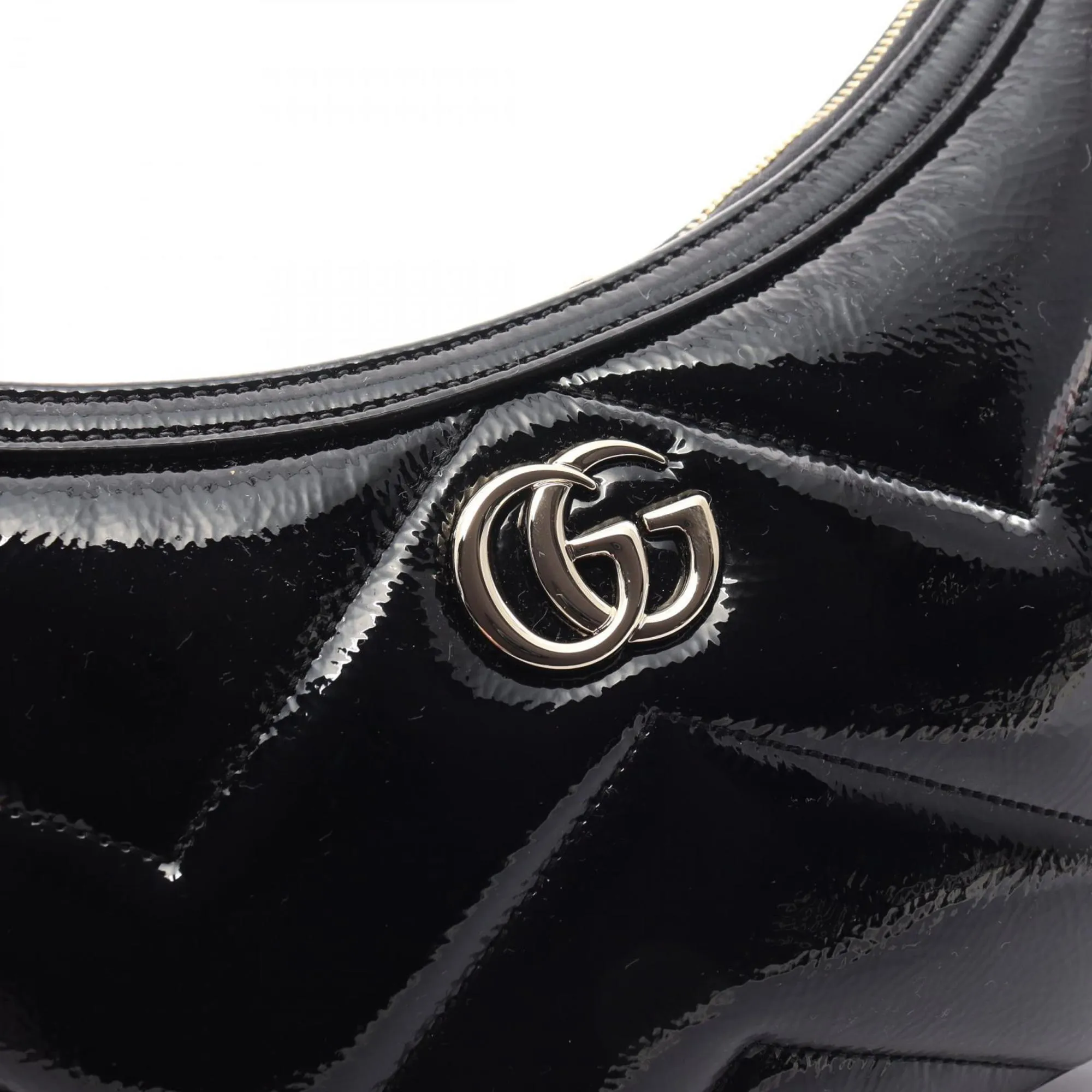 Gucci Gg Marmont  Patent Leather Shoulder Bag