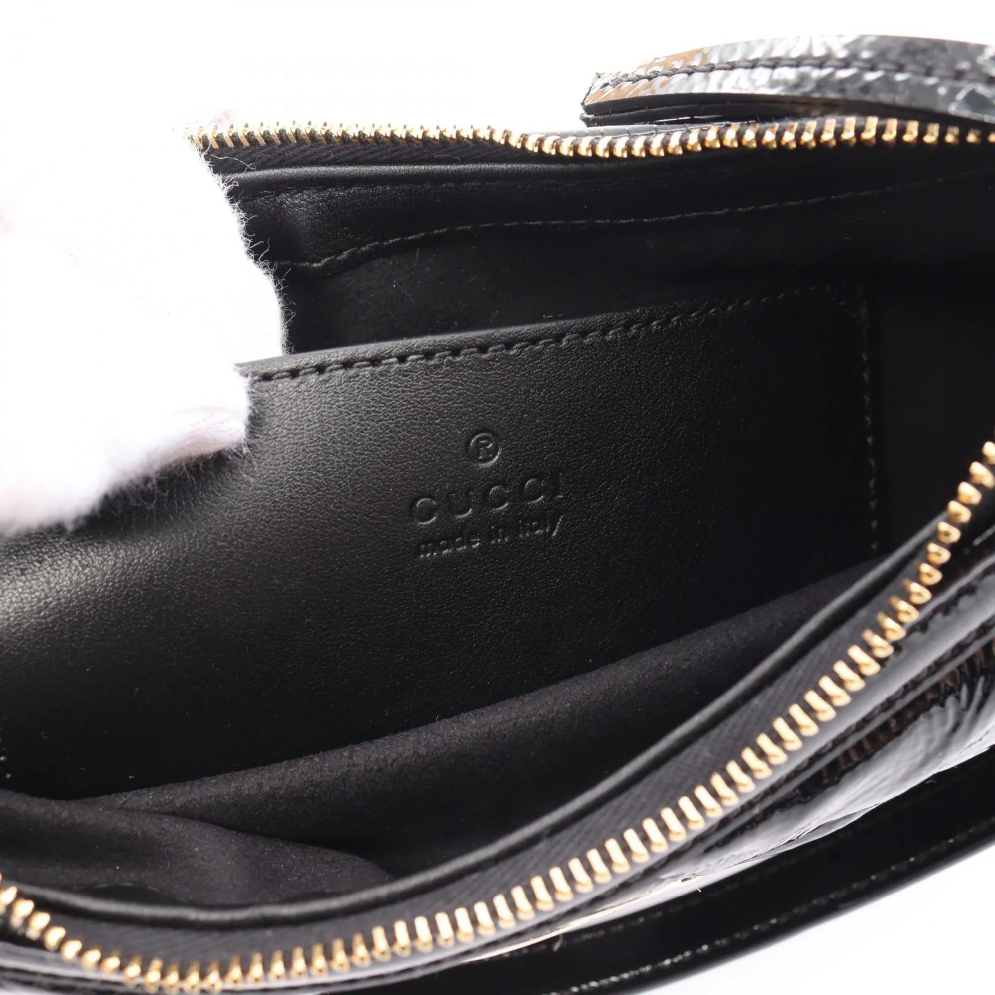 Gucci Gg Marmont  Patent Leather Shoulder Bag