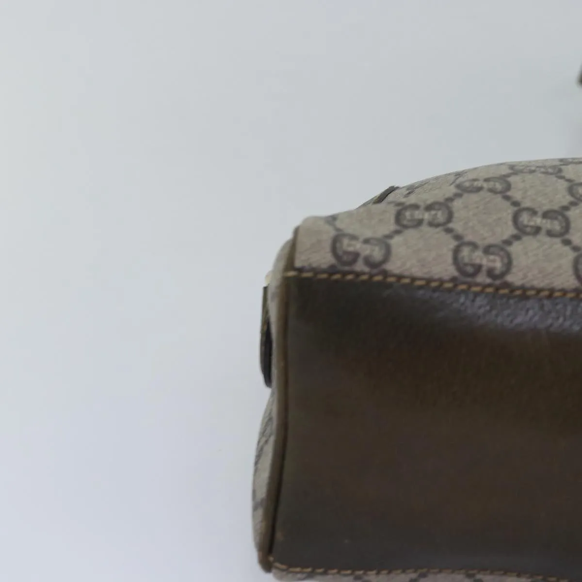 GUCCI GG Plus Supreme Shoulder Bag PVC Leather Beige  ep4541