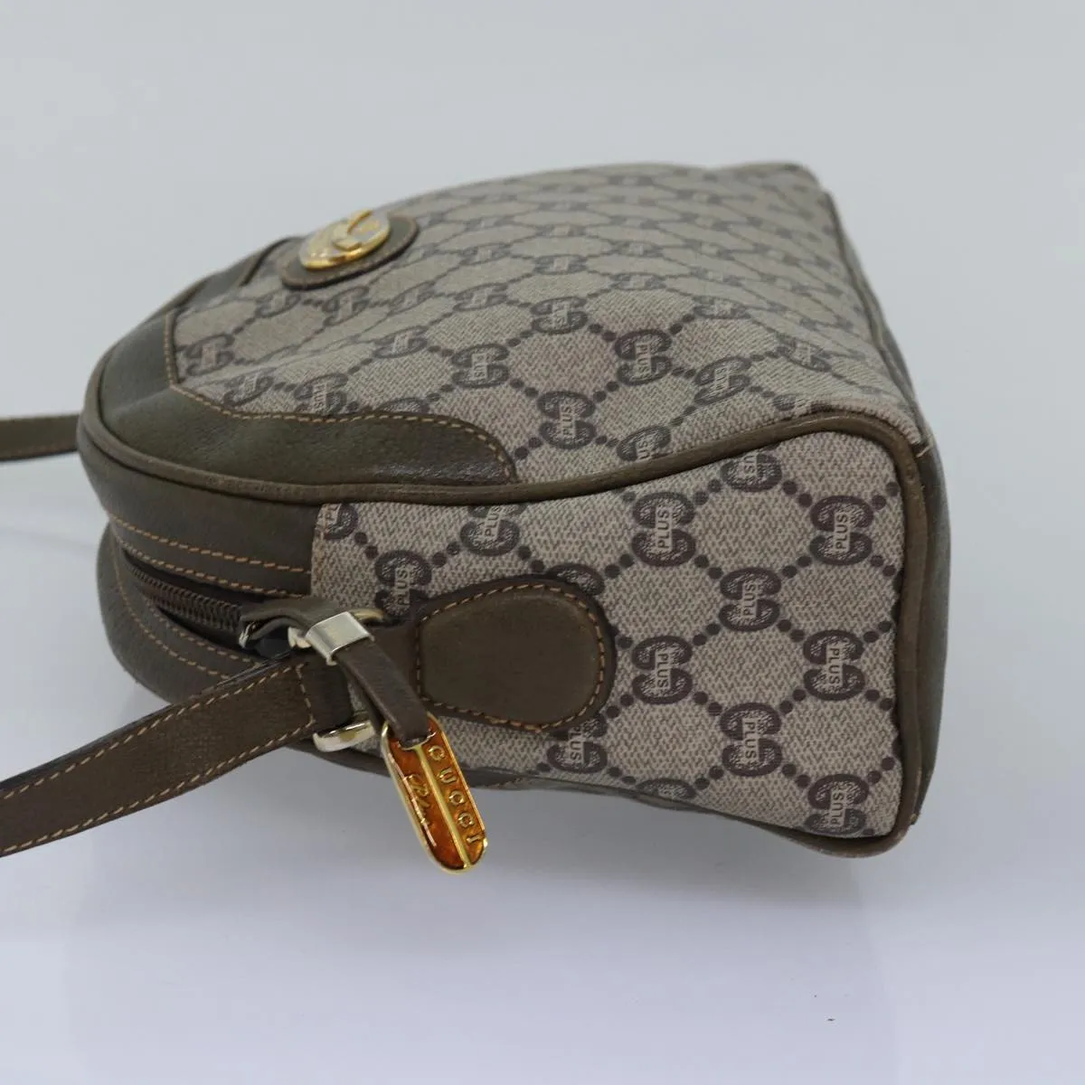 GUCCI GG Plus Supreme Shoulder Bag PVC Leather Beige  ep4541