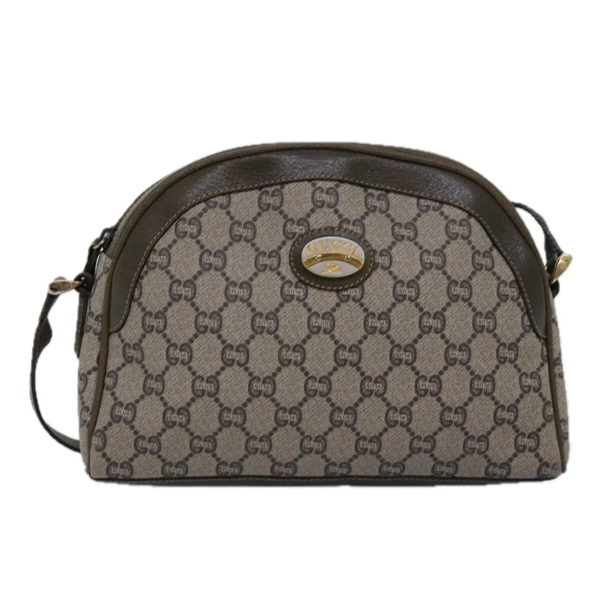 GUCCI GG Plus Supreme Shoulder Bag PVC Leather Beige  ep4541
