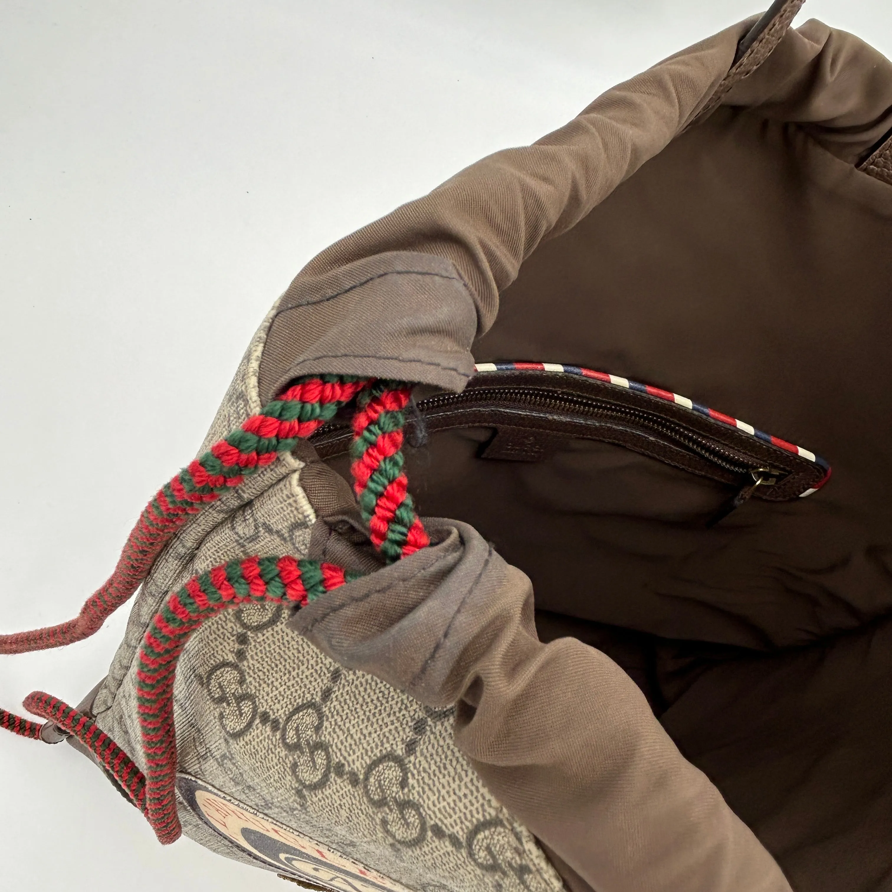 Gucci GG Supreme Coated Canvas Leather Backpack