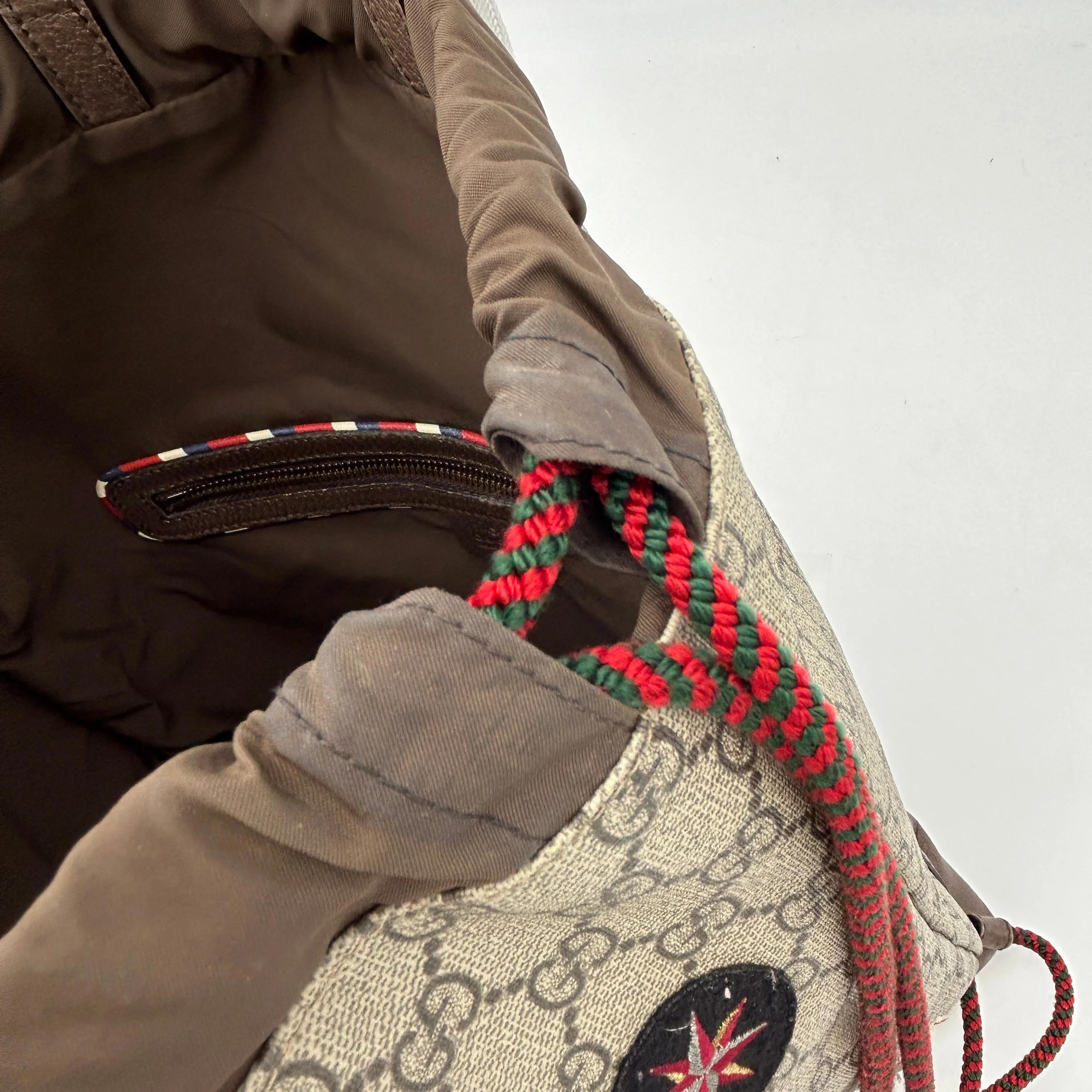 Gucci GG Supreme Coated Canvas Leather Backpack