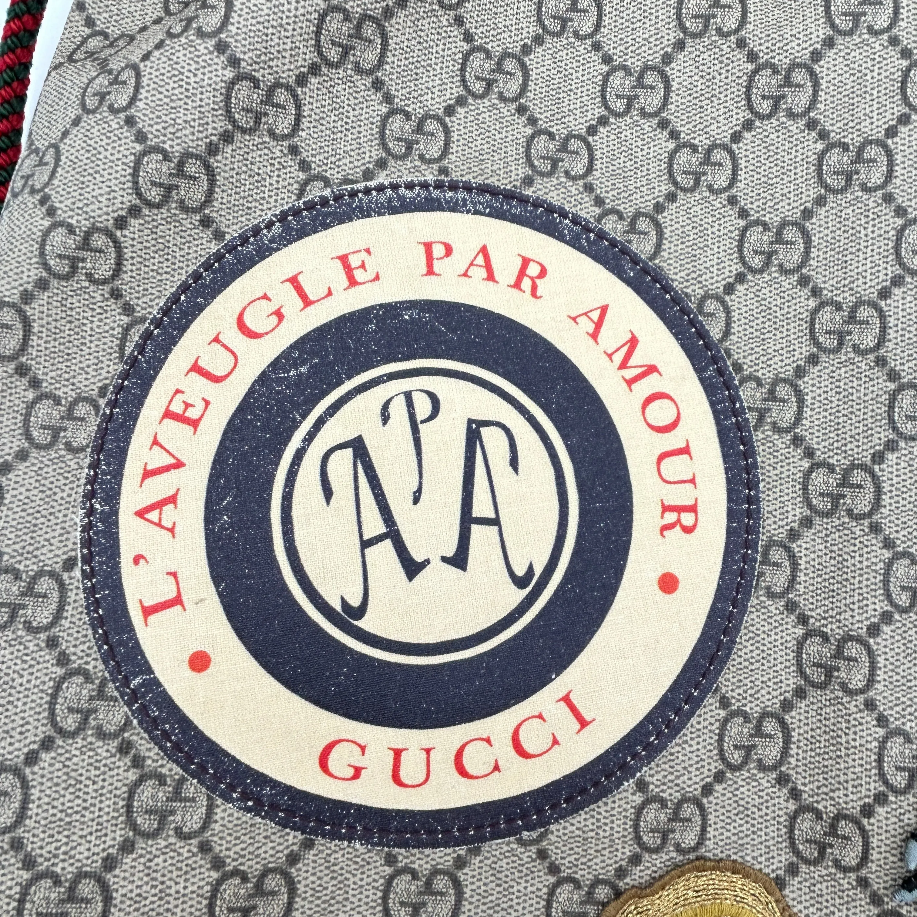Gucci GG Supreme Coated Canvas Leather Backpack