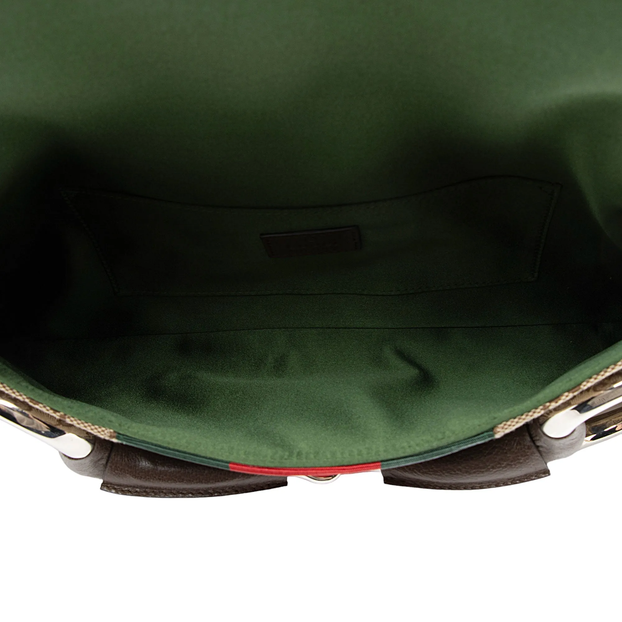 Gucci GG Supreme Horsebit Web Chain Shoulder Bag (SHF-lQWg6i)