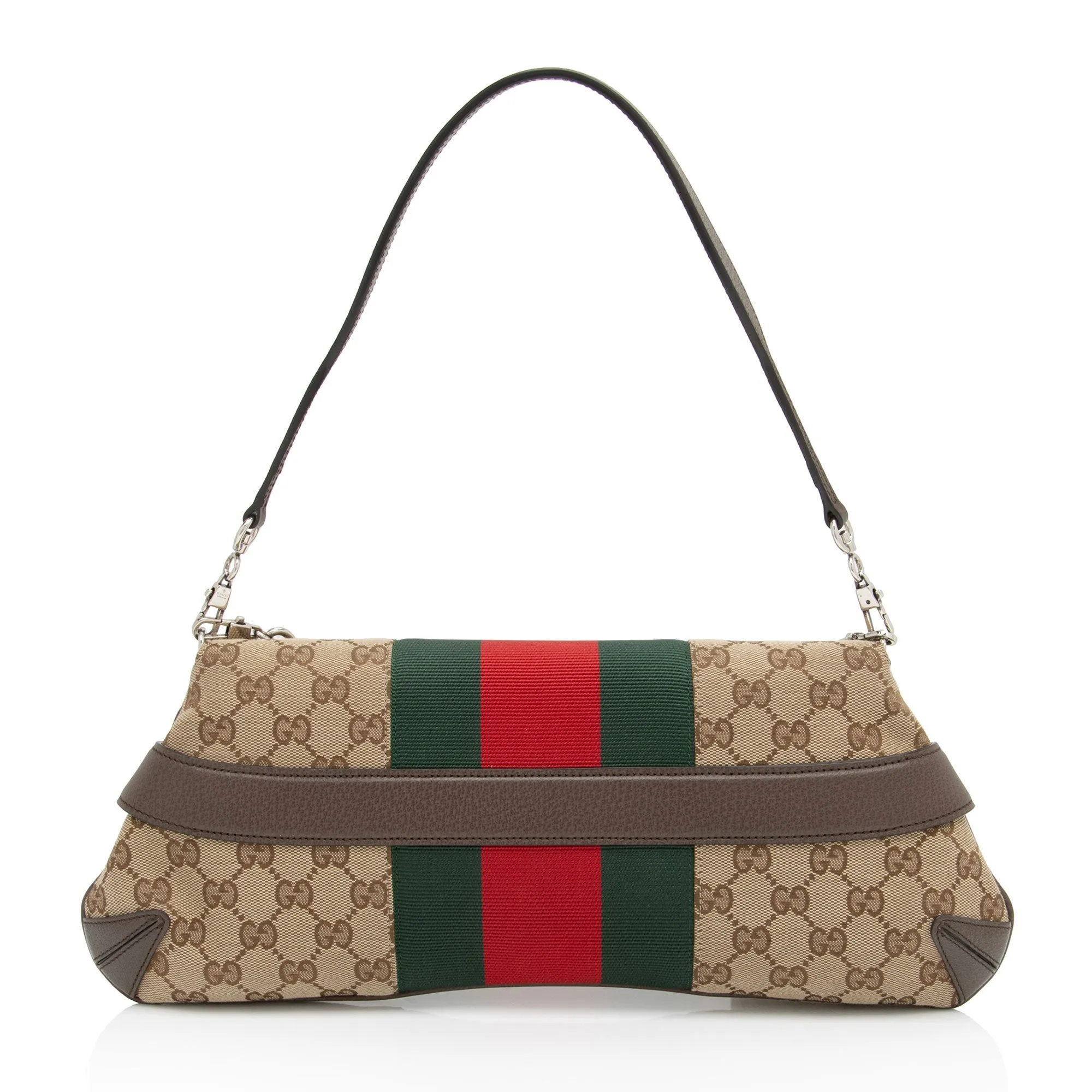 Gucci GG Supreme Horsebit Web Chain Shoulder Bag (SHF-lQWg6i)