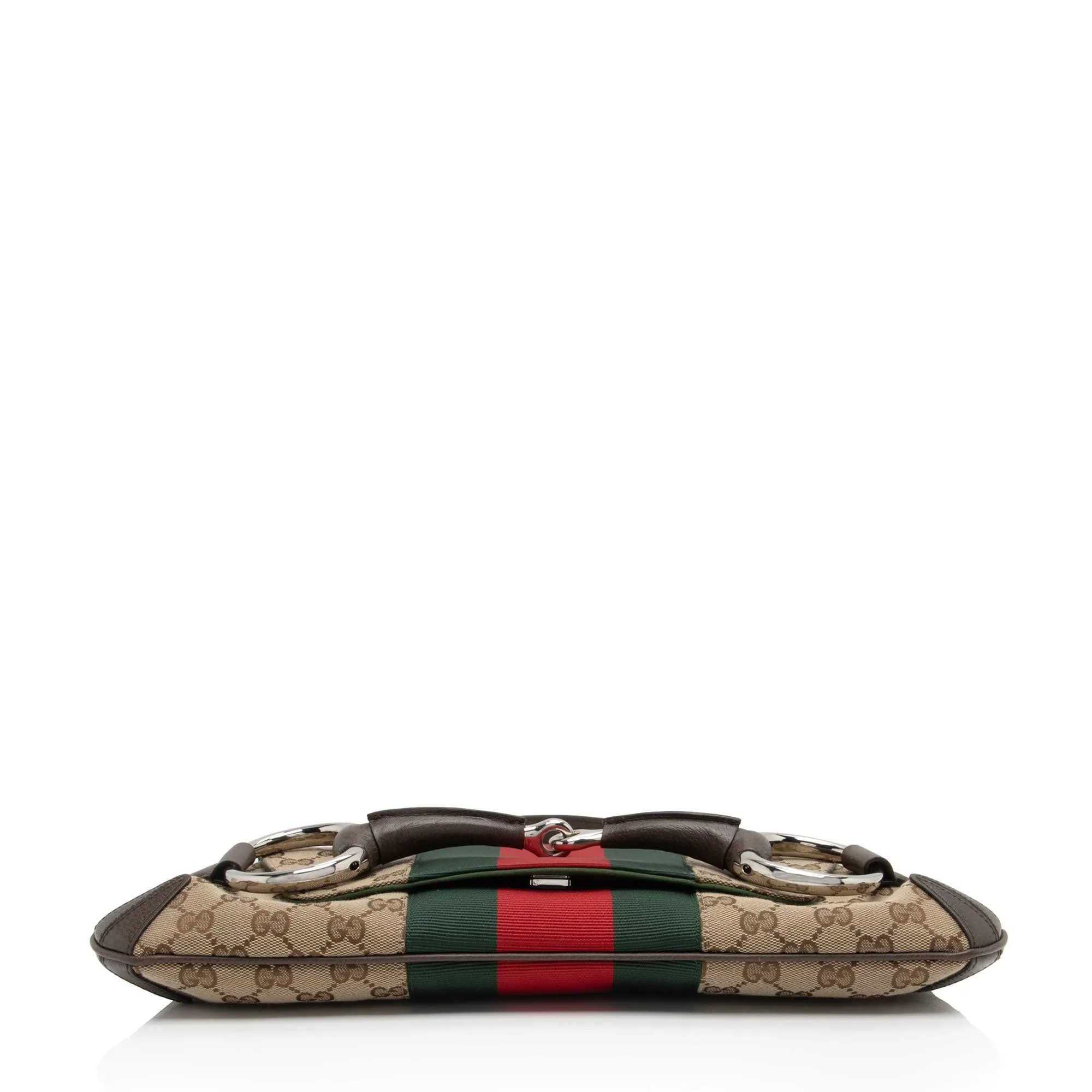 Gucci GG Supreme Horsebit Web Chain Shoulder Bag (SHF-lQWg6i)