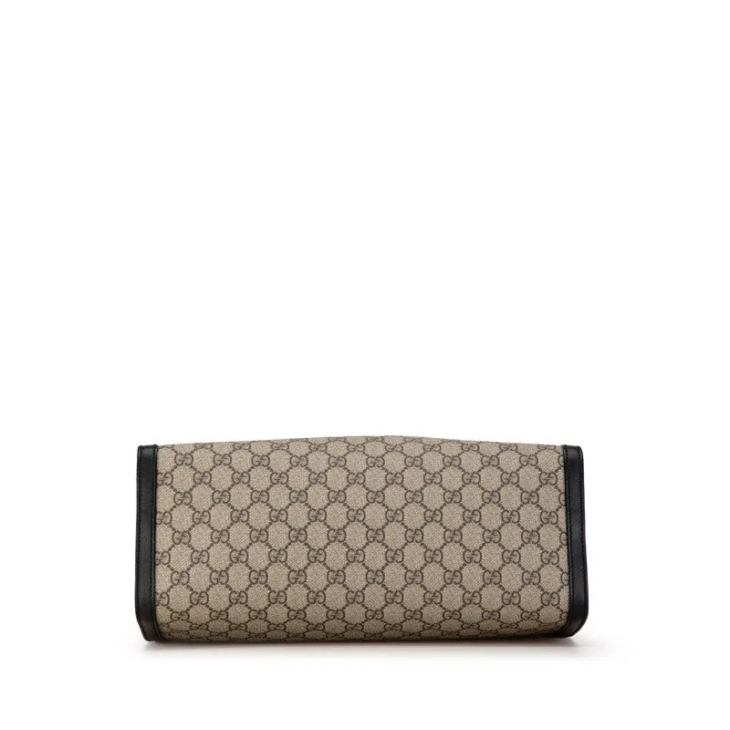 Gucci GG Supreme Padlock Chain Shoulder Bag PVC Leather