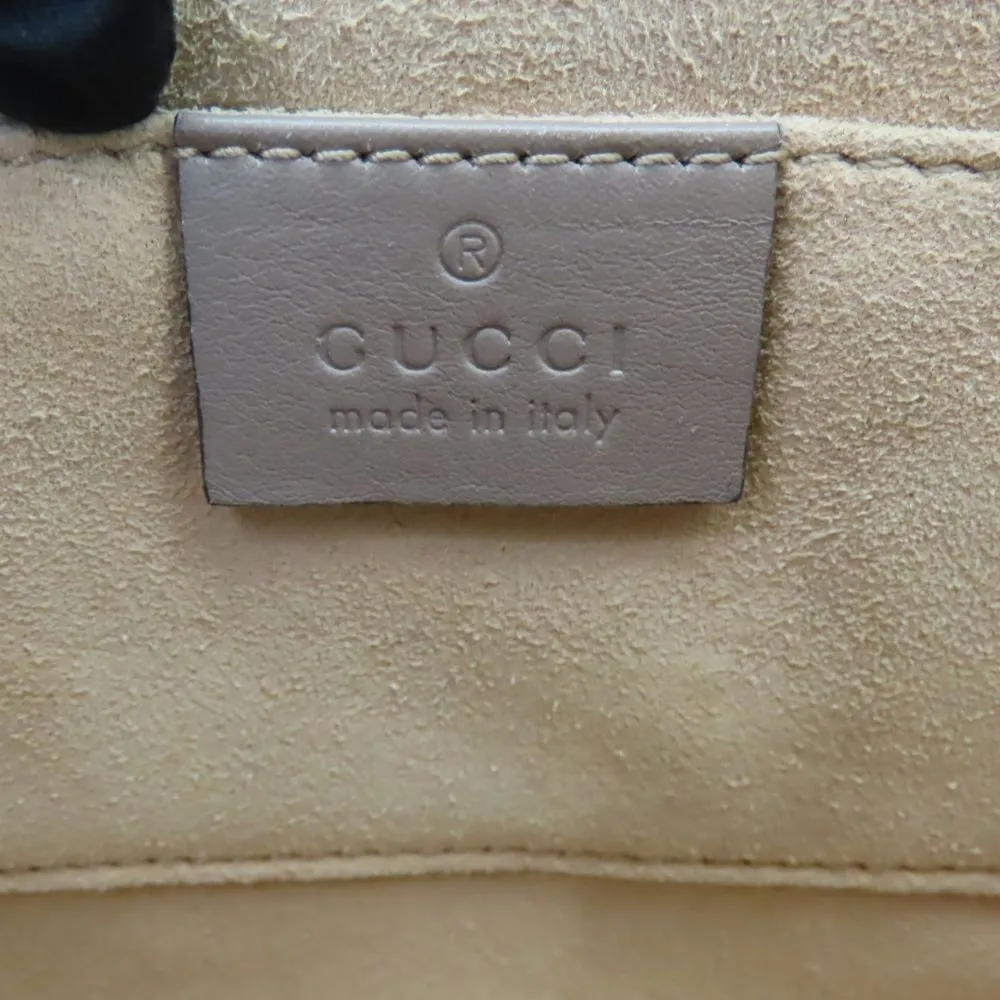 Gucci GG Supreme Pearl Studded Padlock Shoulder Bag