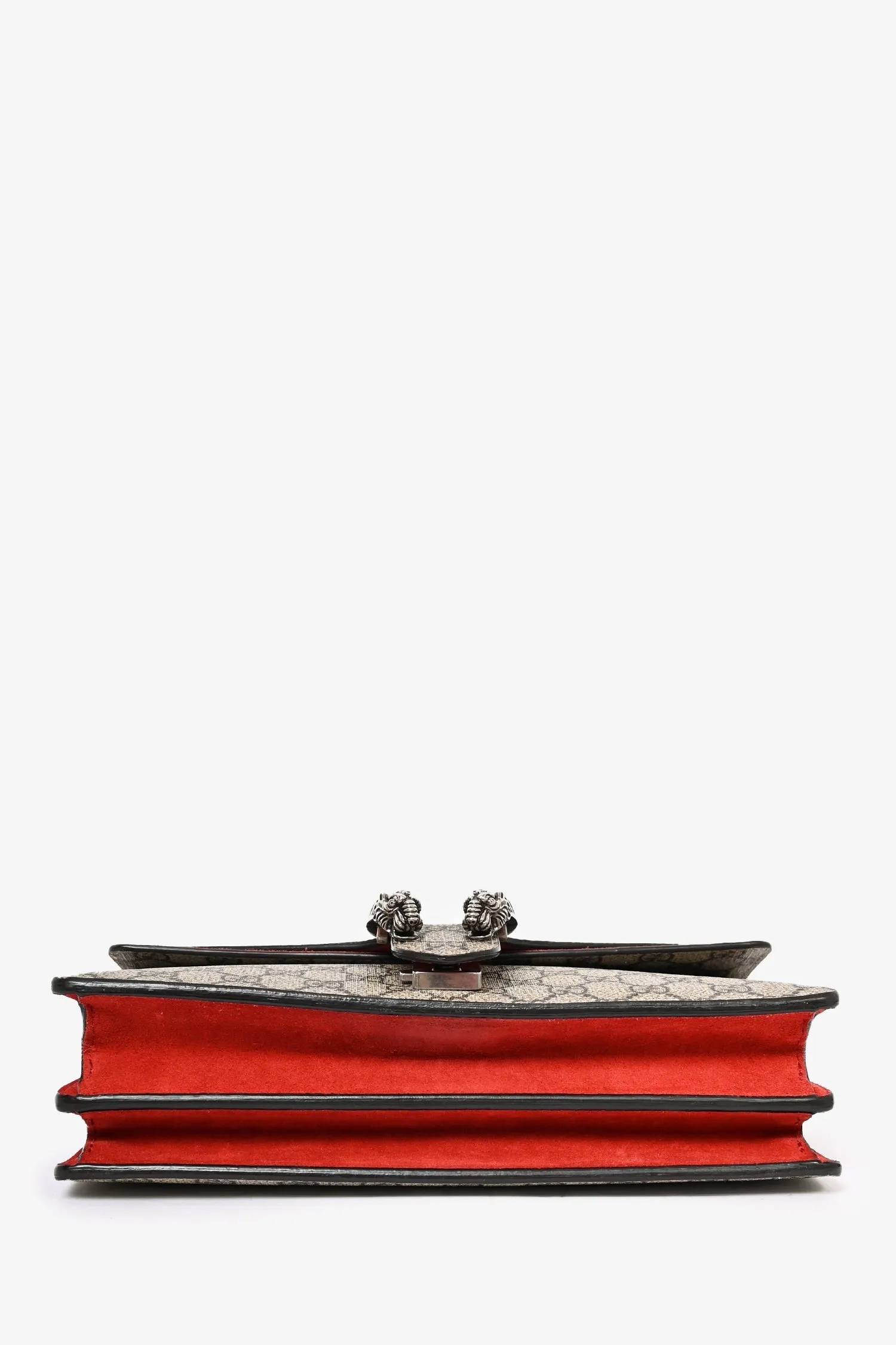 Gucci GG Supreme Red Suede Small Dionysus Chain Shoulder Bag