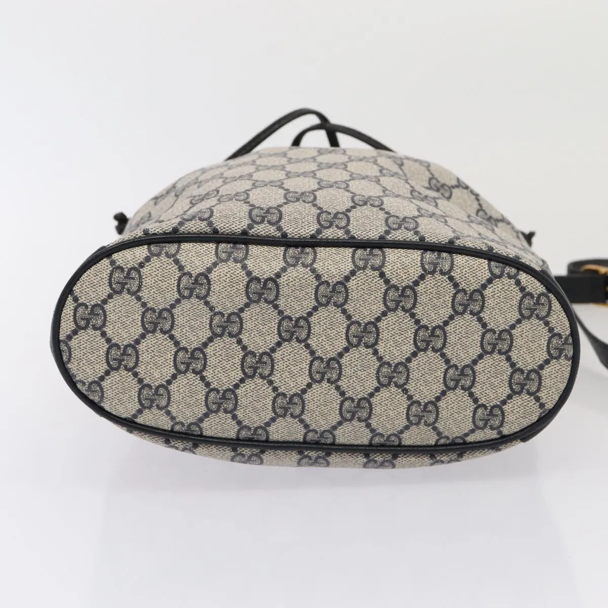 GUCCI GG Supreme Sherry Line Shoulder Bag PVC Navy Red 41 02 034  mr362